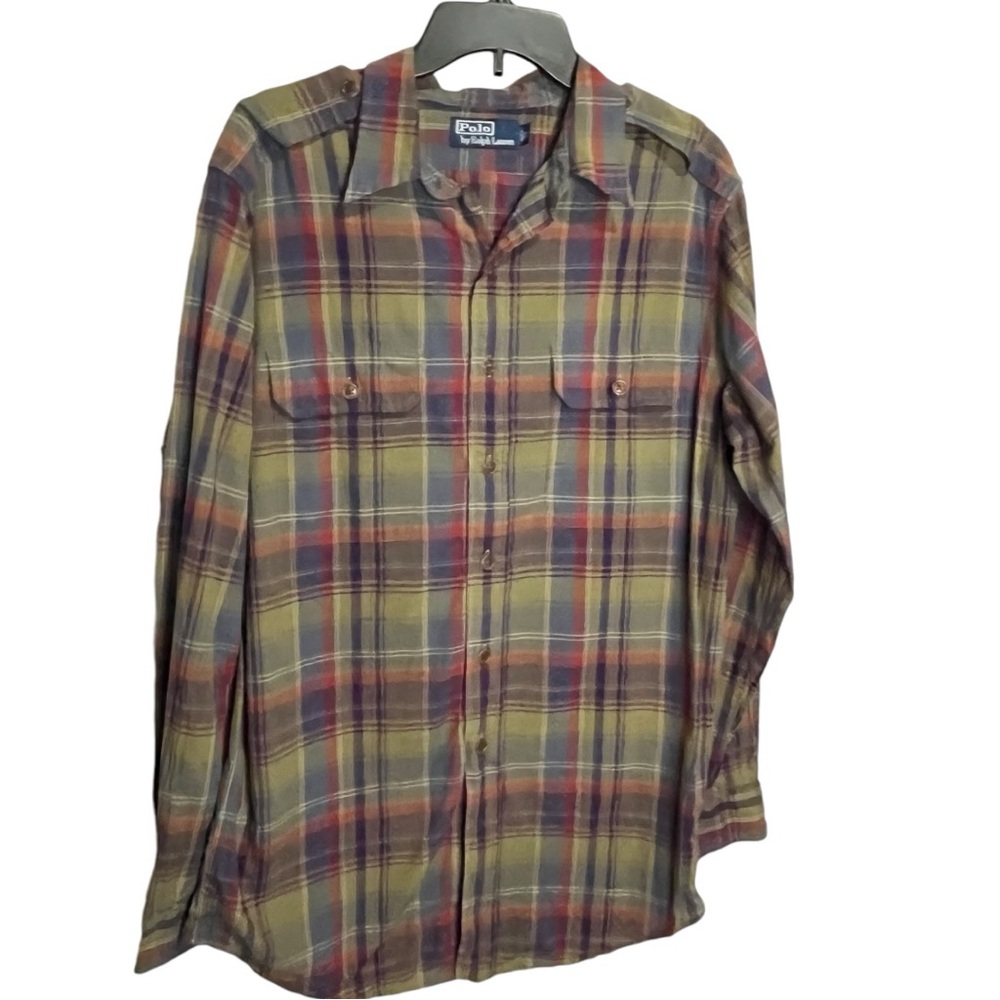 Polo Ralph Lauren Plaid Button Down with Shoulder Tabs